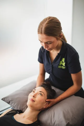 Physiotherapist performing vestibular therapy to improve balance and coordination - Churchill Physiotherapy