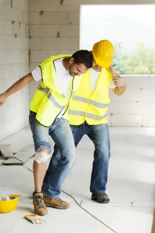 Workplace injury rehabilitation session with physiotherapist - Churchill Physiotherapy