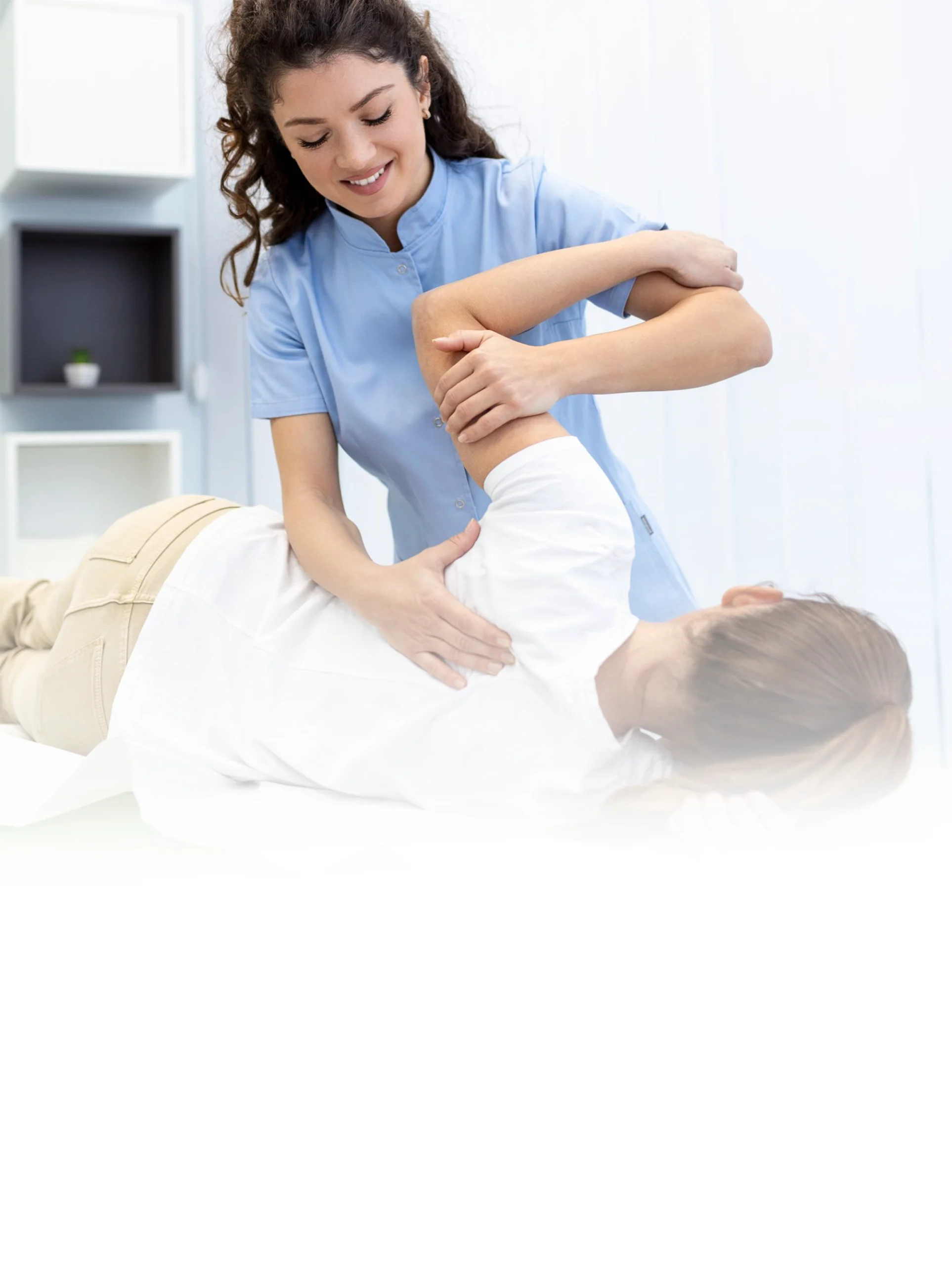 Physiotherapy treatment by physiotherapist to patient at Churchill Physiotherapy